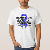 Remissie Rocks - Colon Cancer Awareness T-shirt (Voorkant)