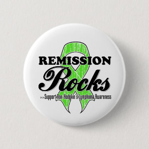 Remissie Rocks - Non-Hodgkins Lymphoma Awareness Ronde Button 5,7 Cm