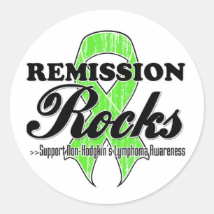 Remissie Rocks - Non-Hodgkins Lymphoma Awareness Ronde Sticker