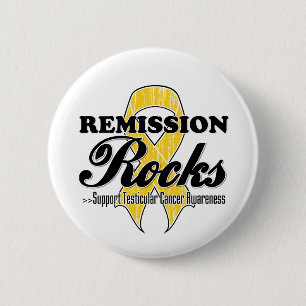 Remissie Rocks - Testiculaire kankerbewustwording Ronde Button 5,7 Cm