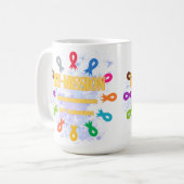 Remissie van kankerlinten koffiemok (Voorkant links)