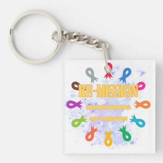 Remissie van kankerlinten sleutelhanger (voorkant)