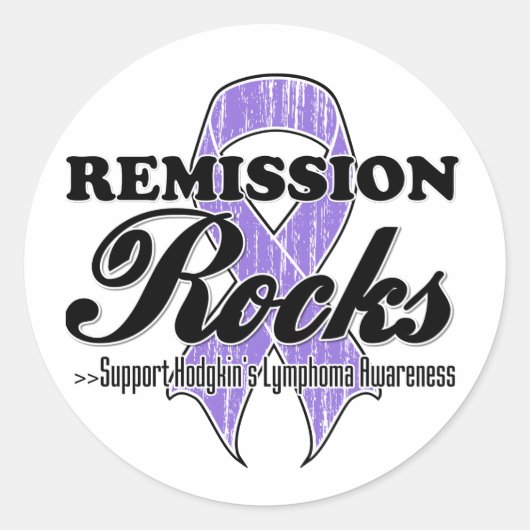Remission Rocks - Hodgkin's Lymphoma Awareness Ronde Sticker (Voorkant)
