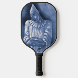 Remix of Clown (1934) oil painting by Mikulas Gala Pickleball Paddle