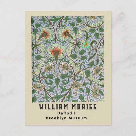  Remix William Morris Daffodil Floral Briefkaart (Voorkant)