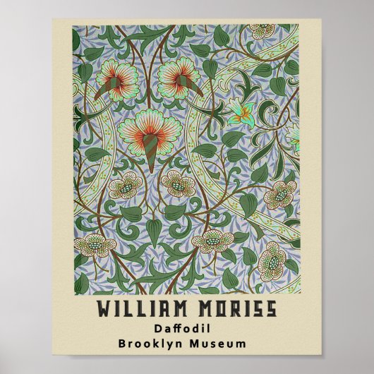 Remix William Morris Daffodil Floral Poster (Voorkant)