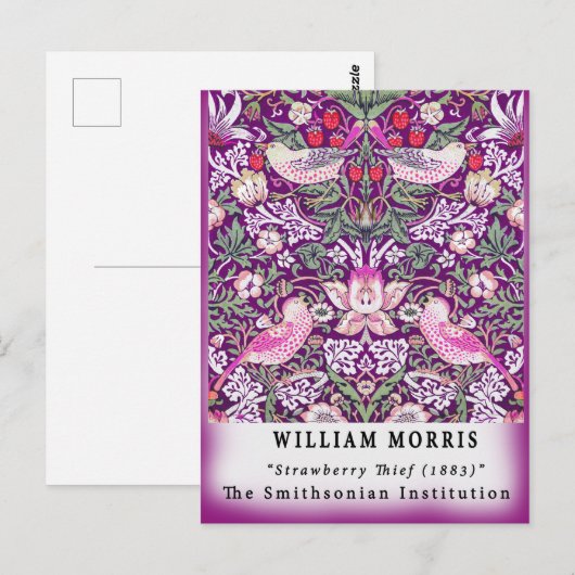 Remix William Morris Strawberry Thief Briefkaart (Voorkant / Achterkant)