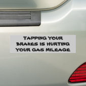 Remkraan doet pijn aan gaskilometers bumpersticker (Op auto)
