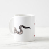 remmen, remmen, CANEBRAKERATTLESNAKE, Het"... Koffiemok (Voorkant links)