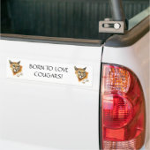 REMMEN VOOR COUGARS GRAPPIGE COUGAR CITAAT ART BUMPERSTICKER (Op Truck)