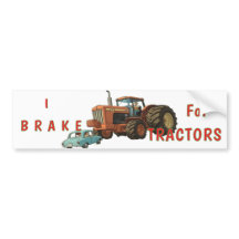 Remmen voor Tractors Bumpersticker