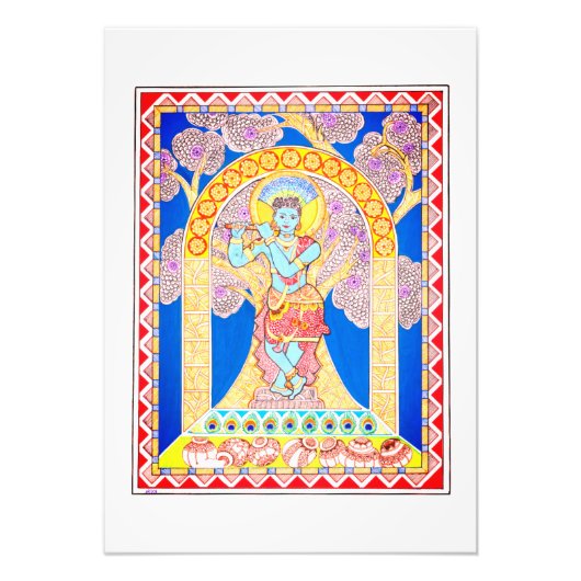 Remming - Krishna-motief Foto Afdruk (Voorkant)