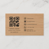 Remodeling Company Wood Professional QR Code Visitekaartje (Voorkant)