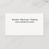 remodellering van een cirkelzaag visitekaartje (Achterkant)