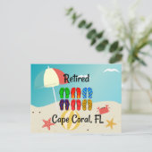 Remoe, Cape Coral, FL, strandontwerp Briefkaart (Staand voorkant)