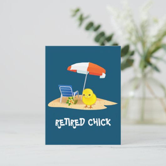 Remoe Chick, zo schattig. Briefkaart (Staand voorkant)