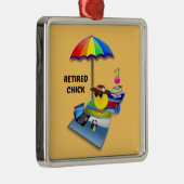 Remoe Chick, zo schattig. Metalen Ornament (Rechts)