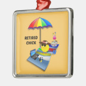 Remoe Chick, zo schattig. Metalen Ornament (Links)