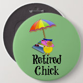 Remoe Chick, zo schattig. Ronde Button 6,0 Cm (Voorkant /achterkant)