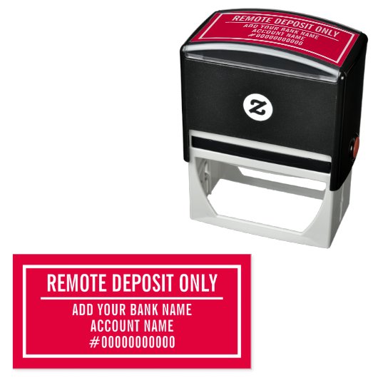Remote Deposit Only Zelfinktende Stempel (In situ)
