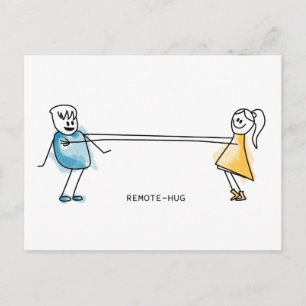 Remote-Hug Briefkaart