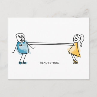 Remote-Hug Briefkaart