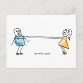 Remote-Hug Briefkaart (Voorkant)