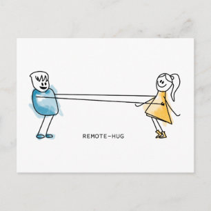 Remote-Hug Briefkaart