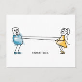 Remote-Hug Briefkaart (Voorkant)