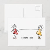 Remote-Hug Briefkaart (Voorkant / Achterkant)