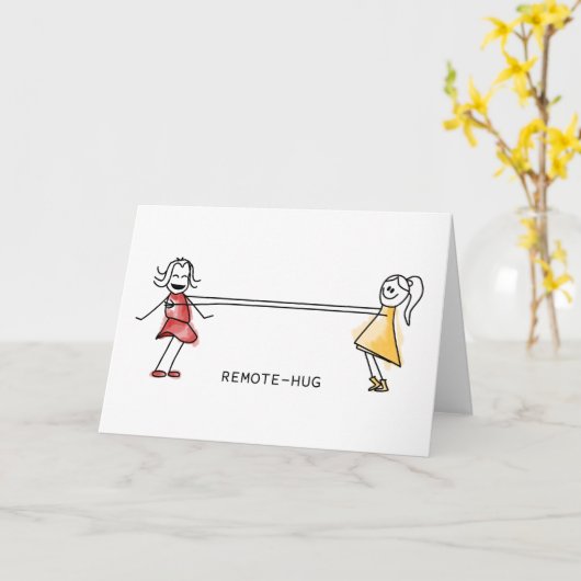 Remote-Hug Kaart (Gele Bloem)
