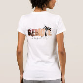 Remote Splash Palm Tree Silhouette T-shirt (Achterkant)