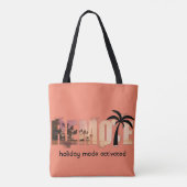 Remote Sunset Word Art Tote Bag (Achterkant)