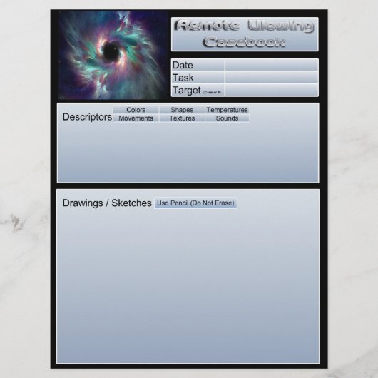 Remote Viewing Casebook Bladen Flyer (Voorkant)