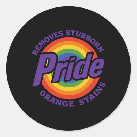 Remove Stubborn Orange Stains Resist Trump Pride M Ronde Sticker (Voorkant)