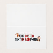 Remove This Design &Add Your Own Design Horizontal Visitekaartje (Buitenkant ongevouwen)