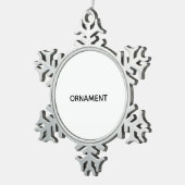 Remove This Text & Add Your Own Design Tin Sneeuwvlok Ornament (Rechts)