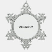 Remove This Text & Add Your Own Design Tin Sneeuwvlok Ornament (Voorkant)