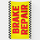 Remreparatie Automobielindustrie - Geel kopen Spandoek (Verticaal)