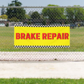 Remreparatie - automobielindustrie - groothoekgeel spandoek (Insitu)