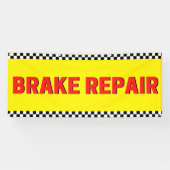 Remreparatie - automobielindustrie - groothoekgeel spandoek (Horizontaal)