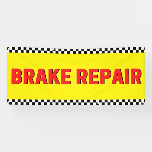 Remreparatie - automobielindustrie - groothoekgeel spandoek (Horizontaal)