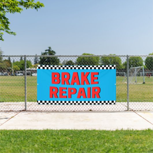 Remreparatie - Automobielindustrie - wit groot Spandoek (Insitu)