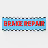 Remreparatie automobielwinkel - Groot blauw Spandoek (Horizontaal)