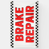 Remreparatie automobielwinkel — wit spandoek (Verticaal)