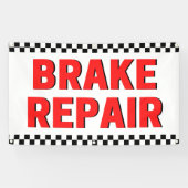 Remreparatie automobielwinkel — wit spandoek (Horizontaal)