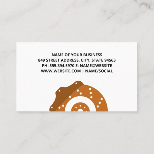 remrotor | auto-onderdeel visitekaartje (Achterkant)