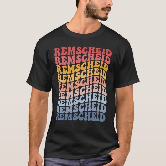 Remscheid City Groovy Retro T-shirt (Voorkant)
