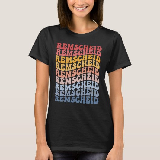 Remscheid City Groovy Retro T-shirt (Voorkant)