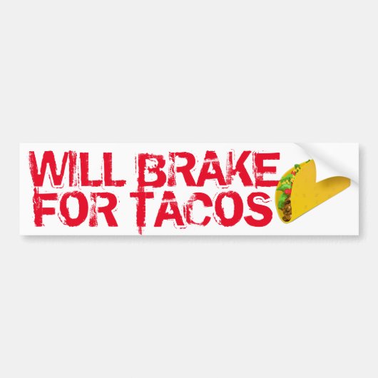 Remt Tacos Fun Bumpersticker (Voorkant)